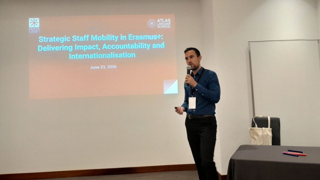 Paul Finnerty of Atlas Language School and Select Ireland presenting at ERACON 2026
